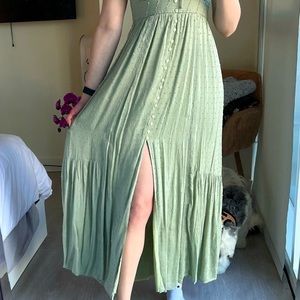 Green maxi dress